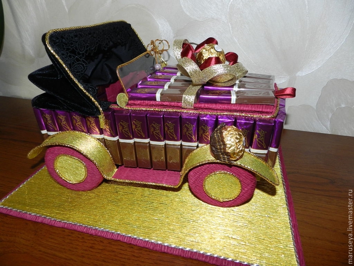 Машина из конфет своими руками - 62 фото