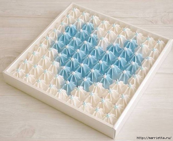 Коробка шоколадок в подарок. Обертка-оригами для конфет  (9) (600x489, 140Kb)