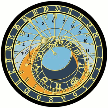 Prague_Astronomical_Clock_animated_slow (350x351, 653Kb)