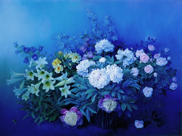 A VISION IN BLUE Oil on canvas 102x137 cms 2003 (700x524, 281Kb)