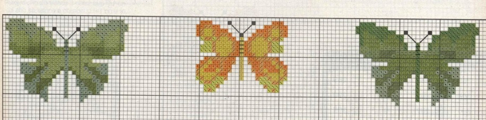 Бабочки на салфетке. Вышивка крестом (2) (700x173, 131Kb)