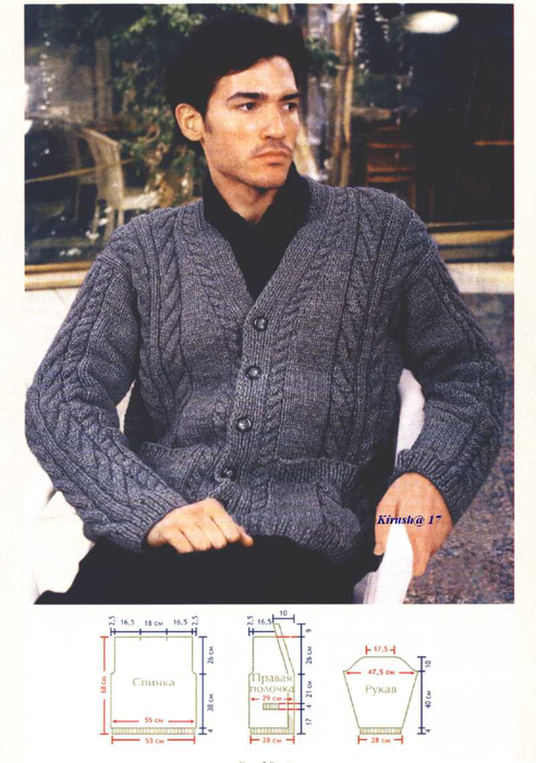 Вязанье спицами для мужчин (15) (492x700, 297Kb)