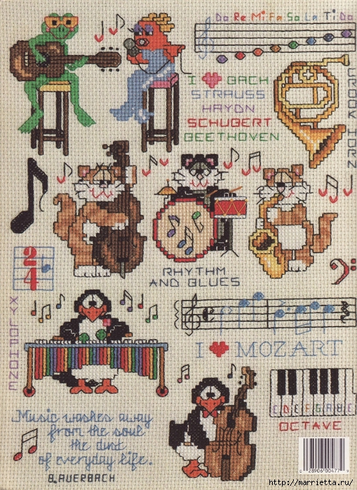 Музыкальная детская вышивка. Схемы (4) (509x700, 448Kb)
