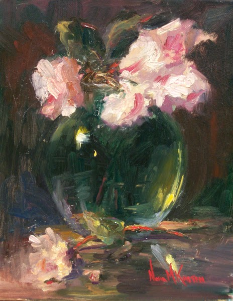 #547 Pink Roses in Clear Vase-Blog (464x600, 275Kb)