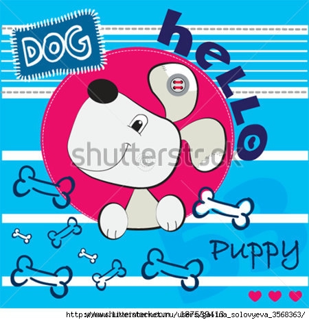 stock-vector-cute-dog-card-striped-background-vector-illustration-187539413 (450x470, 137Kb)