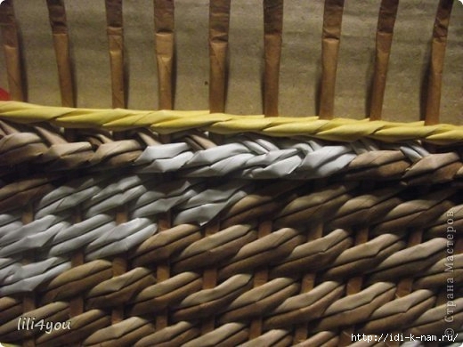 Закрытие послойного плетения, как закрыть послойное плетение, как закончить послойное плетение корзины,   