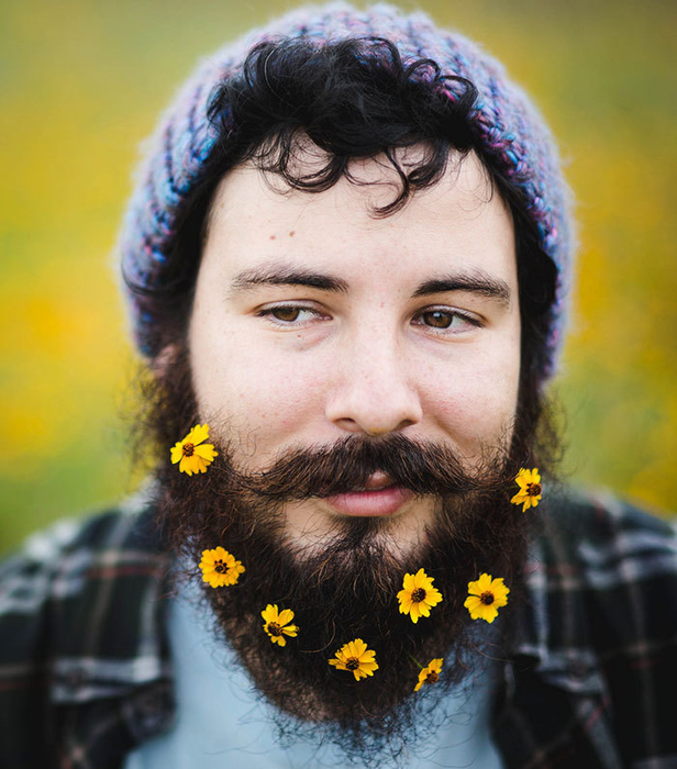 цветы в бороде фото 14 (616x700, 419Kb)