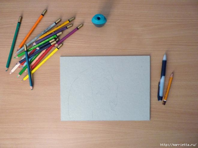 Как нарисовать совушку акварельными карандашами (1) (660x495, 116Kb)