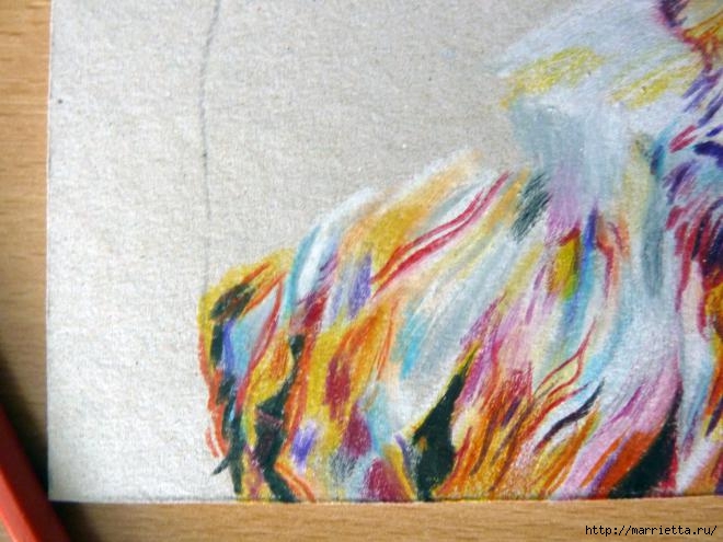 Как нарисовать совушку акварельными карандашами (15) (660x495, 172Kb)