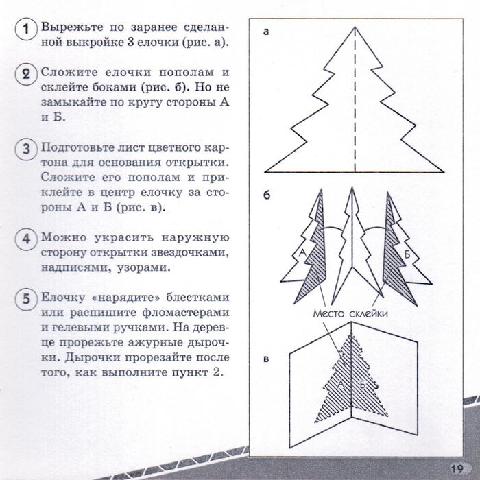 Как сделать объемную елочку на новый год