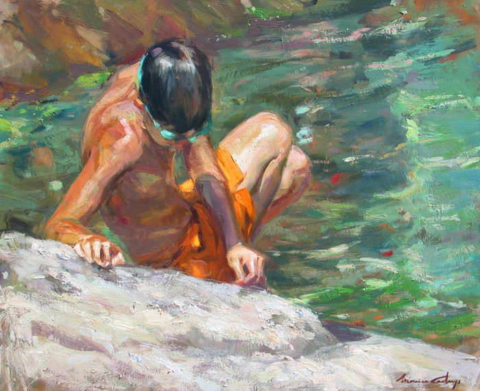 Mònica Castanys 1973 - Spanish Impressionist Figurative painter - Tutt'Art@ (15) (700x570, 482Kb)