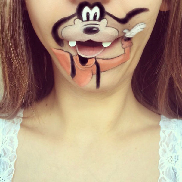 мультяшный макияж для губ от Лауры Дженкинсон 5 (605x605, 176Kb)