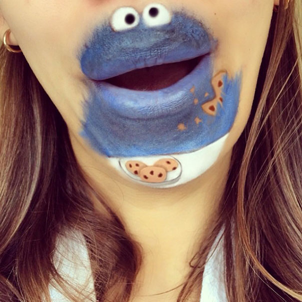 мультяшный макияж для губ от Лауры Дженкинсон 14 (605x605, 233Kb)