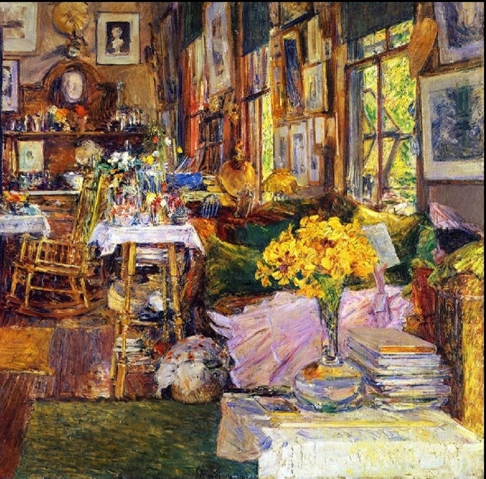 Childe Hassam 1859-1935 - American painter - The Impressionist Garden  (34) (700x690, 704Kb)