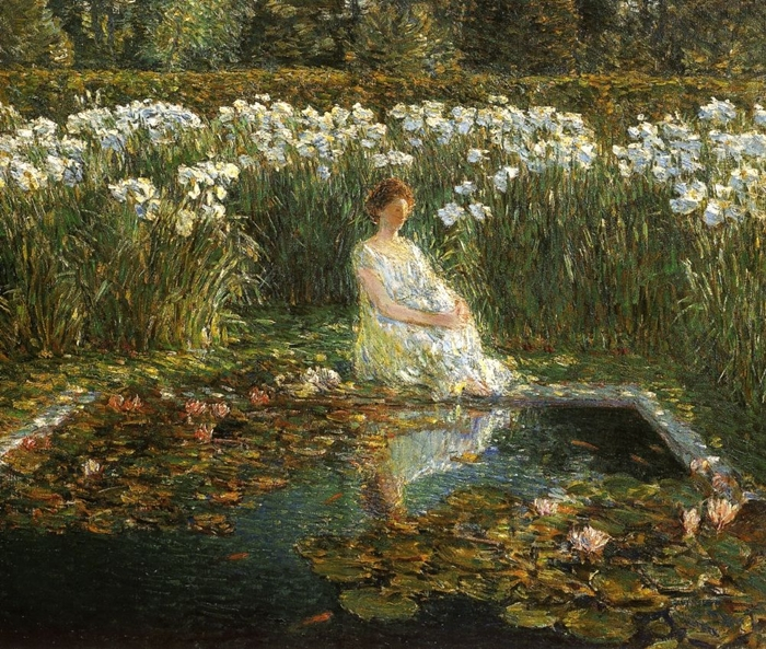 Childe Hassam 1859-1935 - American painter - The Impressionist Garden  (43) (700x593, 612Kb)