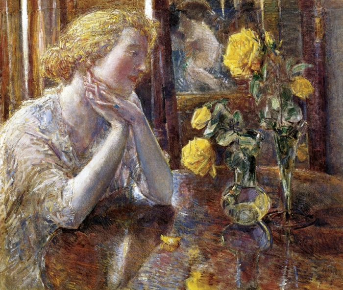 Childe Hassam 1859-1935 - American painter - The Impressionist Garden  (48) (700x593, 583Kb)