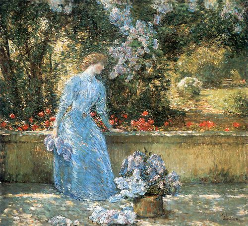 Childe Hassam 1859-1935 - American painter - The Impressionist Garden  (60) (500x455, 372Kb)