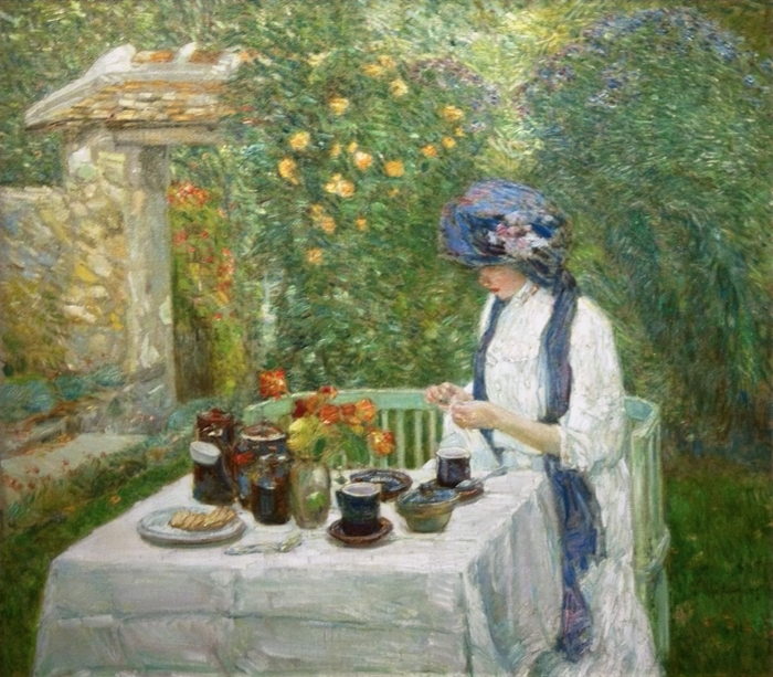 Childe Hassam 1859-1935 - American painter - The Impressionist Garden  (62) (700x613, 498Kb)