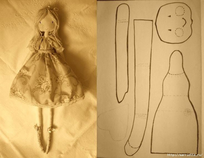 Кукла-тряпиенс от Pangalana