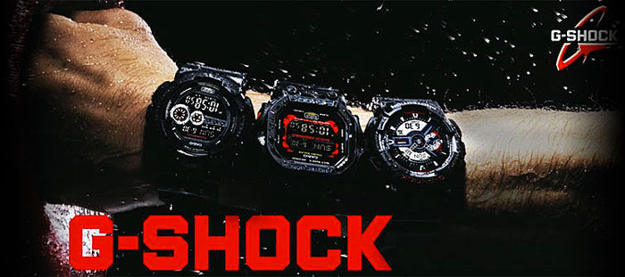 casio-g-shock - черный - баннер рука и 3 часов с лого (700x311, 61Kb)
