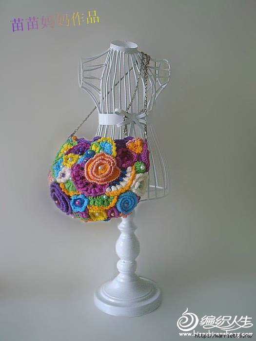 Вязание крючком. Сумочки с цветами. Идеи (29) (525x700, 158Kb)