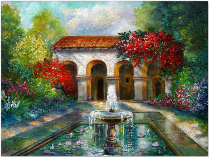 1385211640-italian-abbey-garden-scene-with-fountain (700x526, 509Kb)