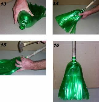 Как сделать веник из пластиковых бутылок своими руками.