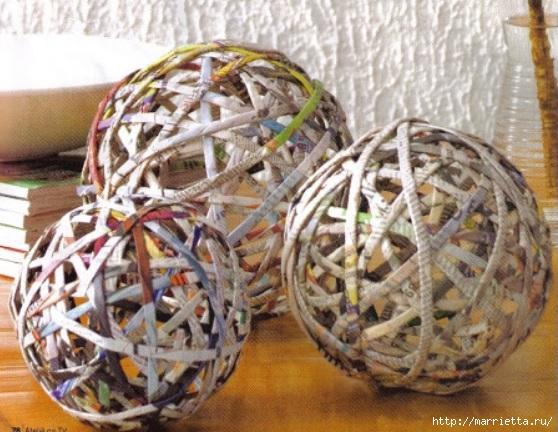 Декоративные шары из газетных трубочек (8) (558x432, 197Kb)