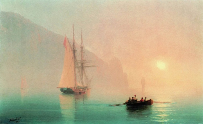 Аю-Даг в туманный день, 1853 (700x427, 225Kb)