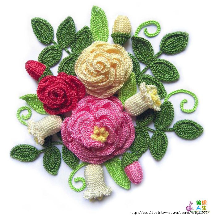 Вязание ЦВЕТКА крючком видео урок - Crochet flower pattern