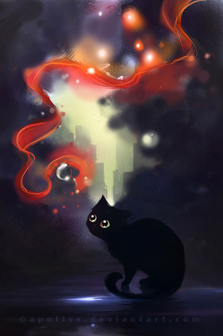 Чёрные кошки by Apofiss (450x678, 68Kb)