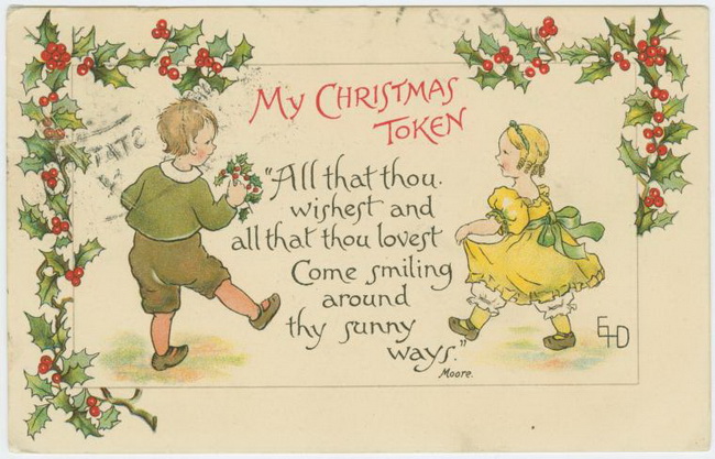 Vintage Christmas cards/Винтажные рождественские открытки (650x417, 113Kb)