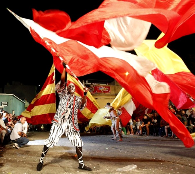 Йамбадас карнавал (Llamadas carnival) в Монтевидео, Уругвай, 4 февраля 2011