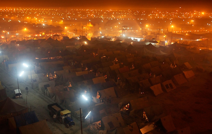 Магх Мела фестиваль (Magh Mela festival) в Аллахабад, 7 февраля 2011 года.