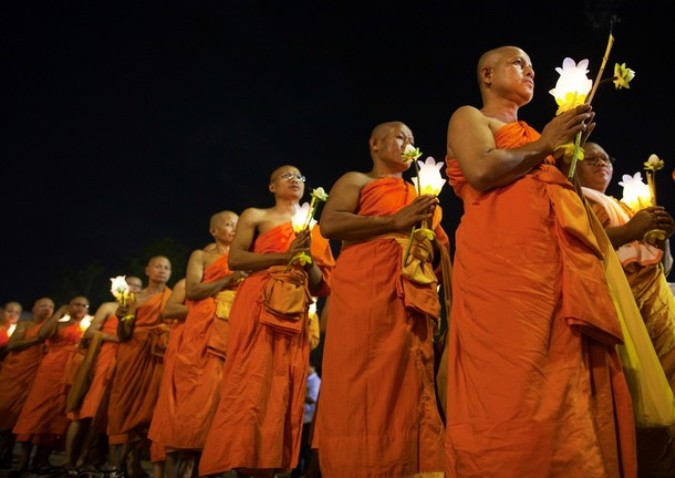 Магха Пуджа (Magha Puja) в Бангкоке, Таиланд, 18 февраля 2011 года.