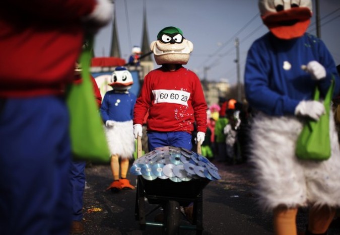 Карнавал в Люцерне (Carnival in Lucerne), Швейцария, 3 марта 2011 года.