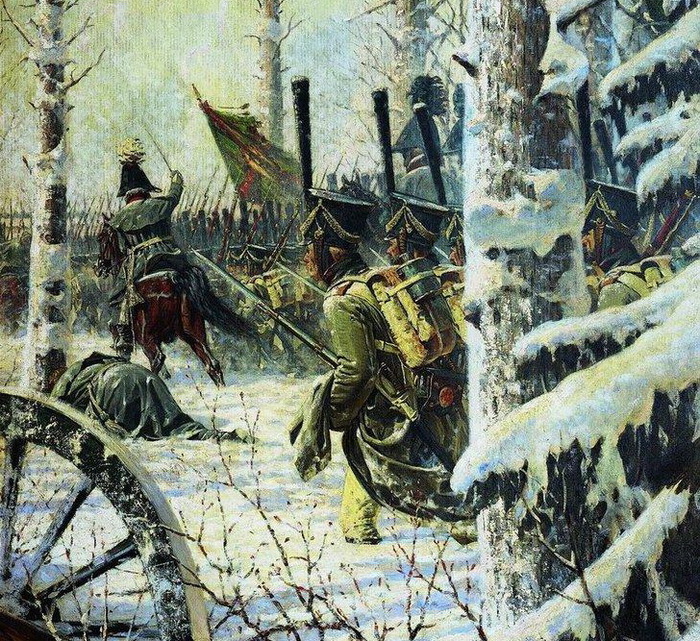 Художник Василий Верещагин/Война 1812 года ataka (700x641, 276Kb)