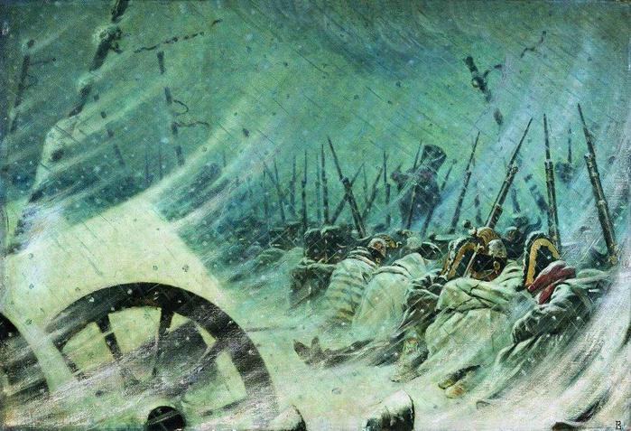 Художник Василий Верещагин/Война 1812 года army (700x477, 80Kb)