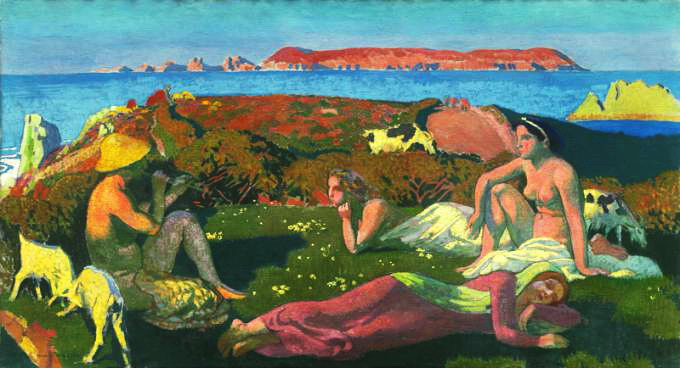 Зеленый берег моря. Перро-Гирек (Пастухи) 1909 (680x368, 66Kb)