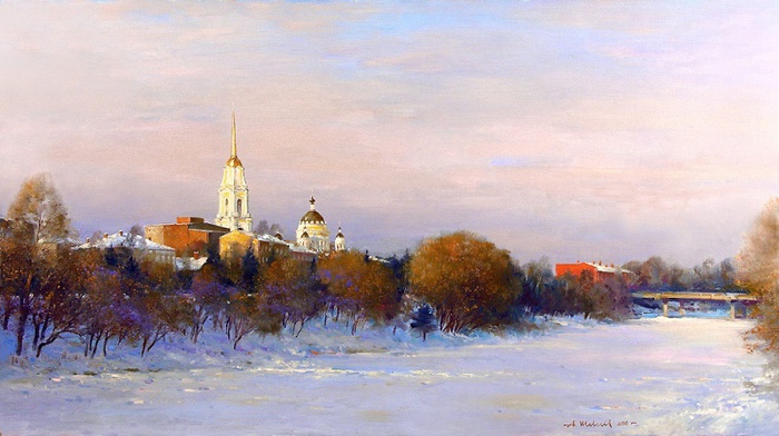 Зимнее солнце. (600x392, 105Kb)