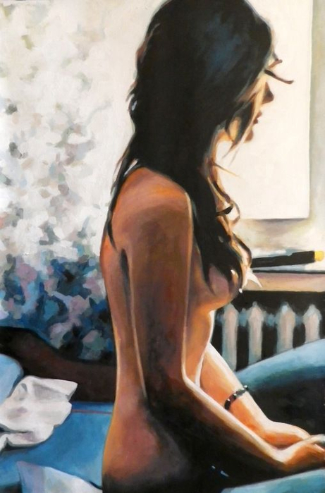 thomas saliot; Oil 2013 Blue window (461x700, 262Kb)