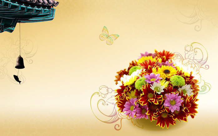 Красивые букеты для вашего рабочего стола или фона дневника))Обои flower_HC017 (700x437, 99Kb)