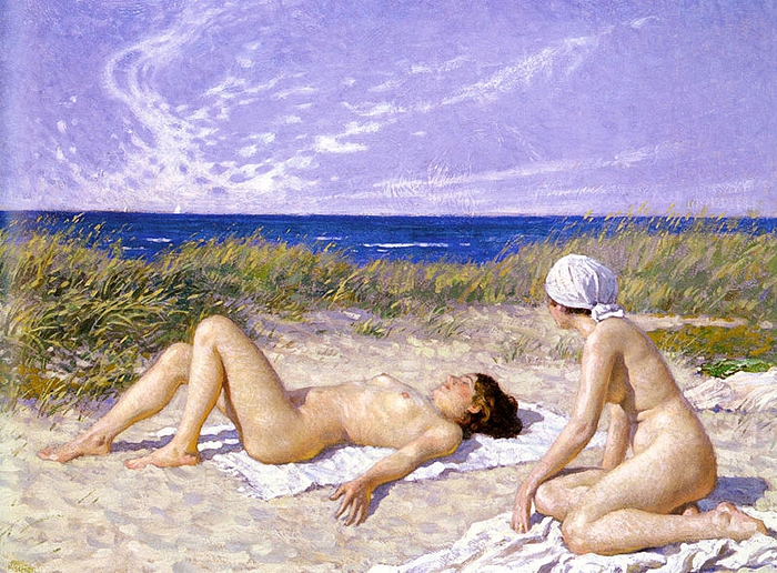 Paul Gustav Fischer_Sunbathing_In_The_Dunes (700x516, 361Kb)