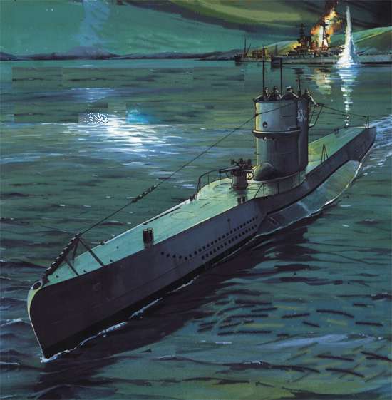 у-47 уходит из бухты (550x561, 34Kb)