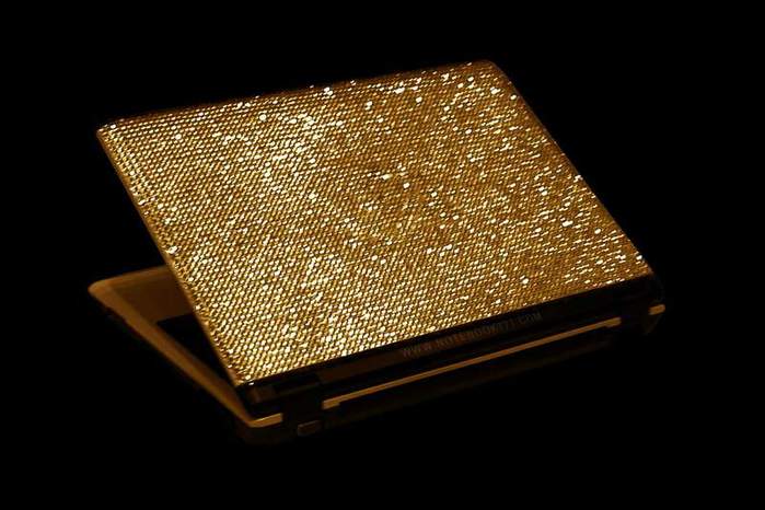 MJ Exclusive Notebook Swarovski Luxury Edition Crystallizaed Logo Gold (700x466, 42Kb)