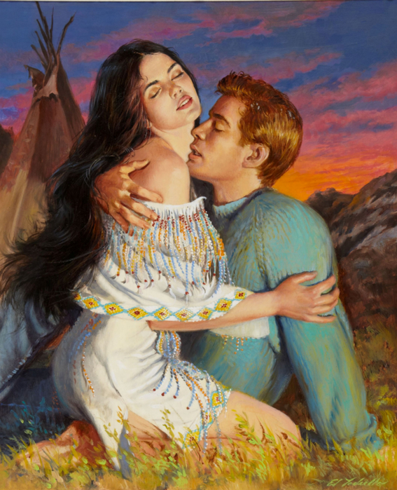 Ed Tadiello Romance Illustration Original Art (567x700, 505Kb)
