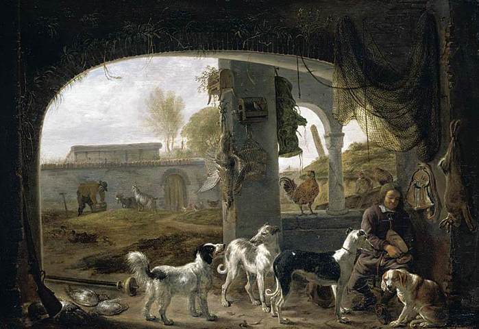 Huntsman Feeding His Dogs (700x480, 57Kb)