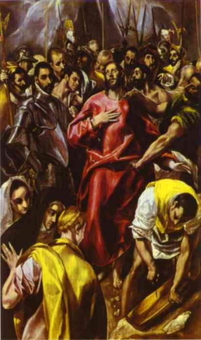 The Despoiling of Christ (El Espolio). c.1590-1600. Oil on canvas. Alte Pinakothek, Munich, Germany. (412x695, 26Kb)
