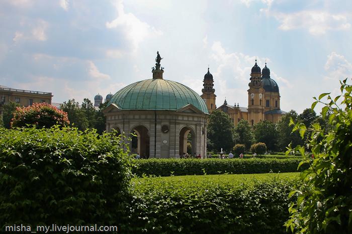 Красивые парки мира - парк Хофгартен (Hofgarten) в Мюнхене, Германия