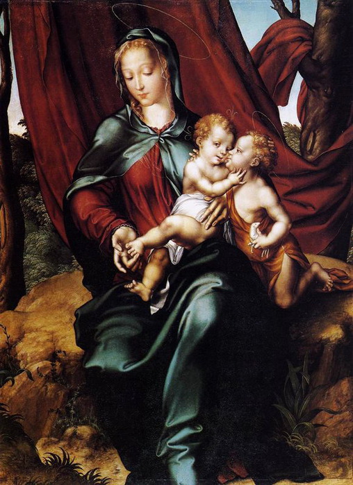 Мадонна с детьми  Исусом и Иоаном-Крестителем.1550.Мадрид.Прадо (508x700, 133Kb)